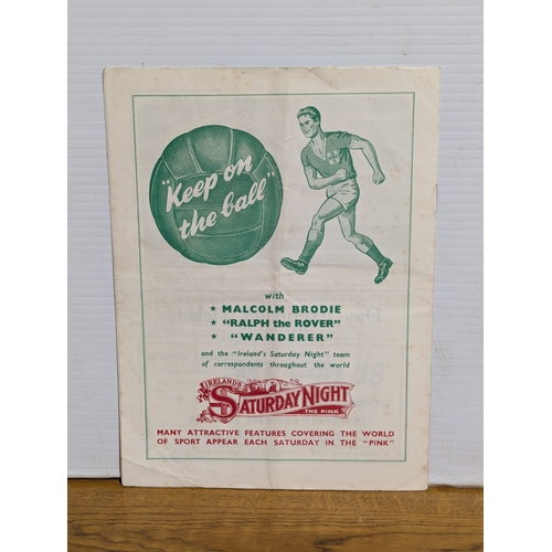 132 - Ireland versus England official souvenir programme Windsor Park Belfast 1960