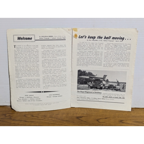 134 - Inter League Match, Irish League versus Italian League, Windsor Park Belfast 1962