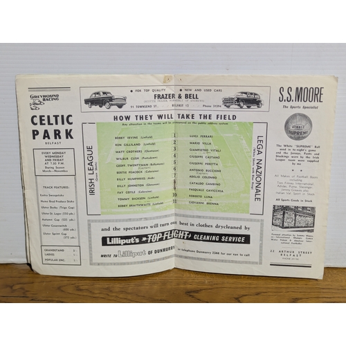 134 - Inter League Match, Irish League versus Italian League, Windsor Park Belfast 1962