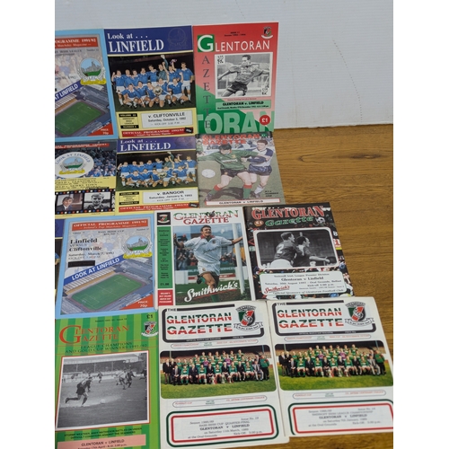 135 - Collection of Football programmes including Linfield, Rangers, Glentoran, Crusaders etc