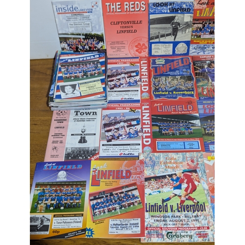 135 - Collection of Football programmes including Linfield, Rangers, Glentoran, Crusaders etc