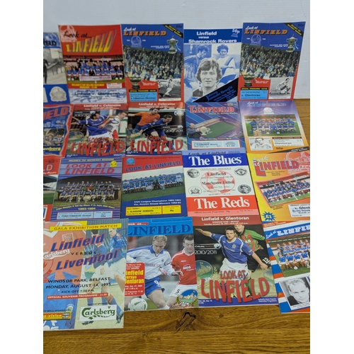 135 - Collection of Football programmes including Linfield, Rangers, Glentoran, Crusaders etc