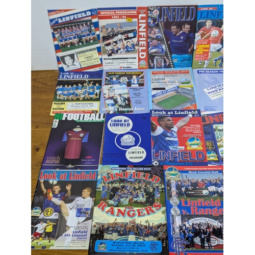 135 - Collection of Football programmes including Linfield, Rangers, Glentoran, Crusaders etc