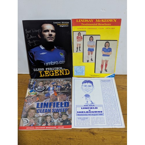 135 - Collection of Football programmes including Linfield, Rangers, Glentoran, Crusaders etc