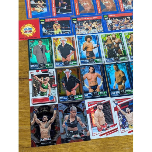 138 - Quantity of Classic WF, Slam Attax wrestling cards and UFC cards