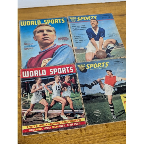 140 - Quantity of football magazines including Shoot, Jag, Goal, World Sports etc