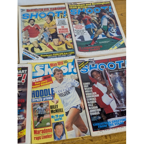 140 - Quantity of football magazines including Shoot, Jag, Goal, World Sports etc
