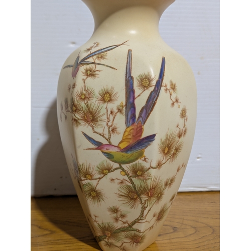 261 - Pair of Crown Ducal Ware vases, 24cm