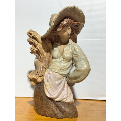70 - A large Lladro Spring Shepherdess sculpture. 28x46cm.