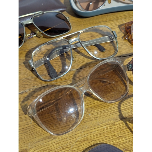 159 - Quantity of vintage glasses and cases including Safilo, Pierre chardeaux etc