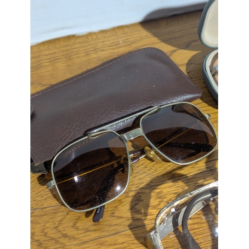 159 - Quantity of vintage glasses and cases including Safilo, Pierre chardeaux etc