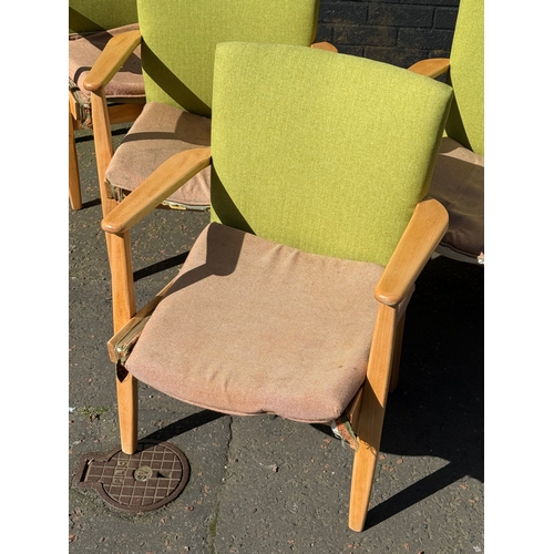 272 - A set of five vintage Parker Knoll armchairs. Model PK733