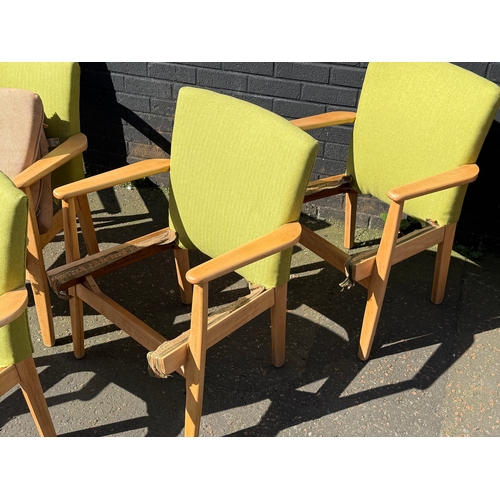 272 - A set of five vintage Parker Knoll armchairs. Model PK733