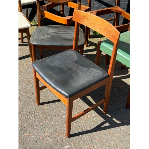 276 - A quantity of mid century dining chairs for restoration.