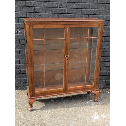 279 - Mahogany display cabinet