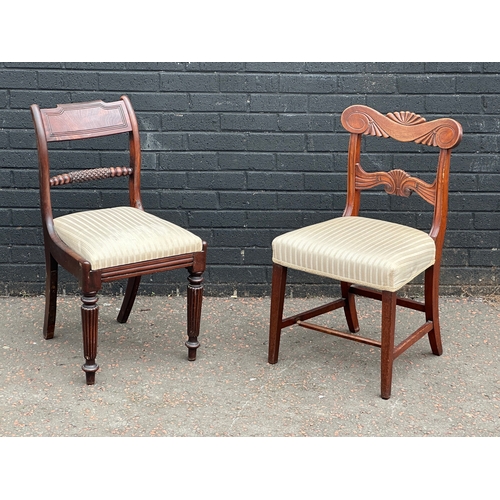 280 - Two early 19th century mahogany side chairs. George IV and William IV.