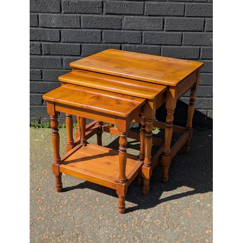 282 - Pine nest of tables