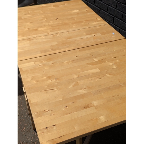 284 - Beech drop leaf kitchen table