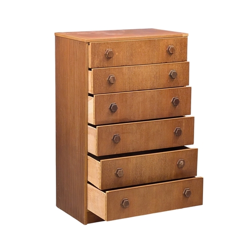 286 - A teak chest of drawers, C.1960. 69cm x 41.5cm x 109cm 7