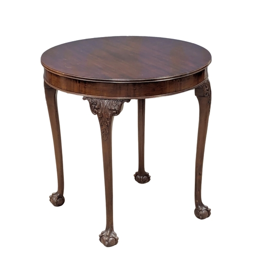 61 - An Early 20th Century Chippendale Revival mahogany window table / centre table. 69x69.5cm