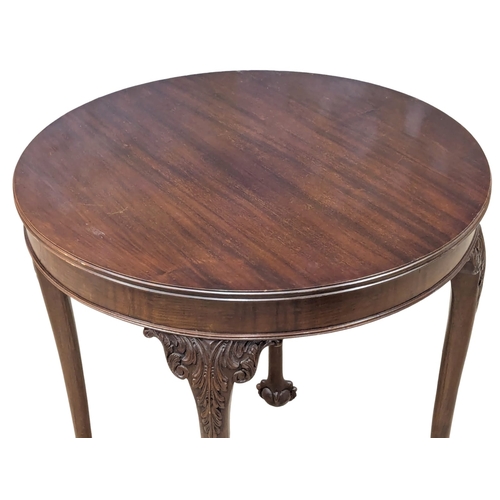 61 - An Early 20th Century Chippendale Revival mahogany window table / centre table. 69x69.5cm