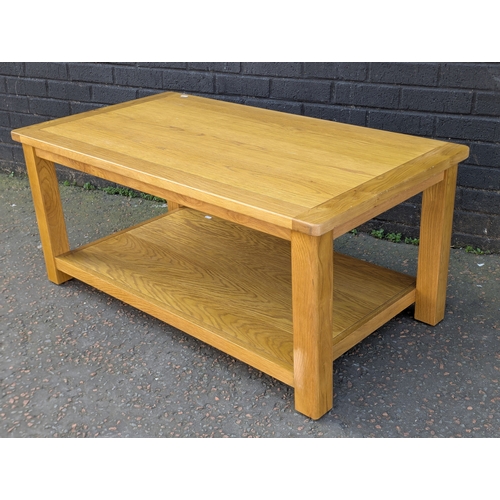 292 - Oak coffee table, 110x60x48.5cm