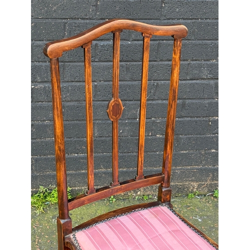 394 - An Edwardian side chair.