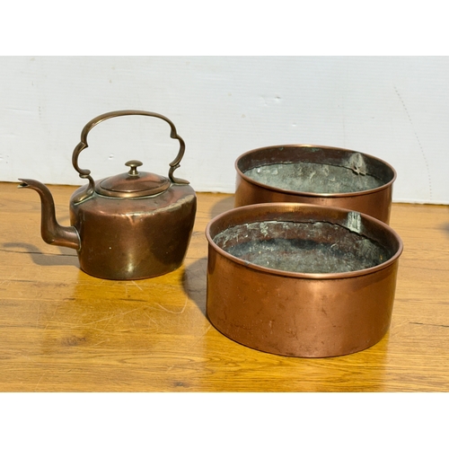 298 - Victorian copper ware.