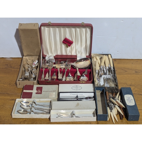 242 - Quantity of vintage cutlery sets