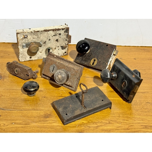 360 - A quantity of rim locks.