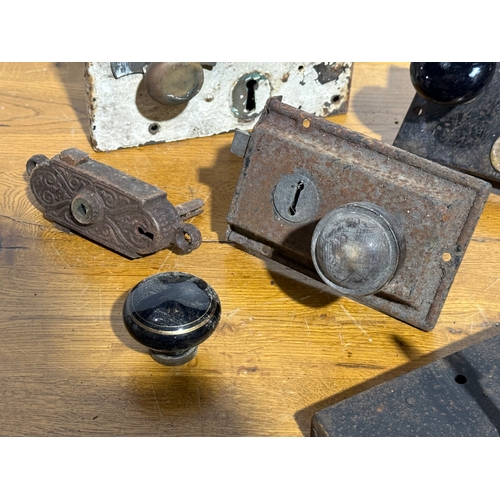 360 - A quantity of rim locks.