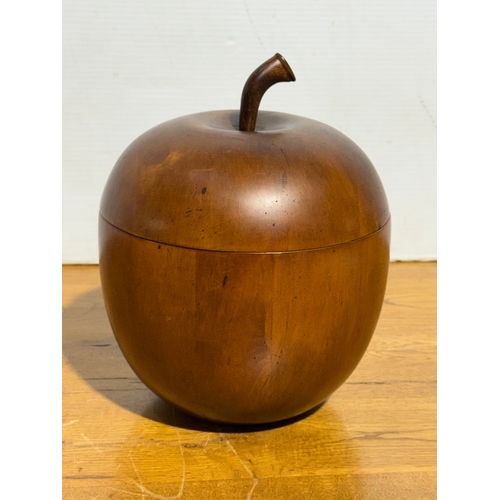 401 - A large apple form jar. 20x25cm.