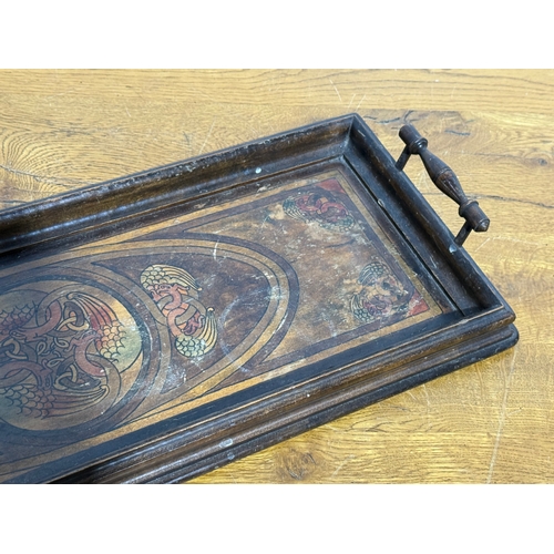 361 - An Arts & Crafts tray. 58x23cm.