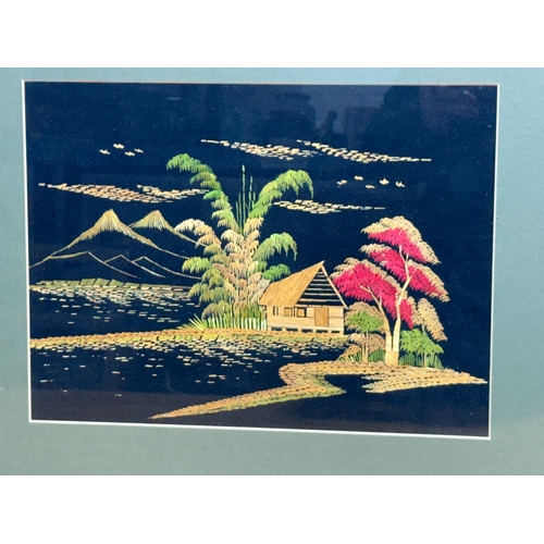 406 - A Japanese rice straw art. 47x41cm.