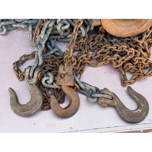 85 - A half ton block and tackle pulley