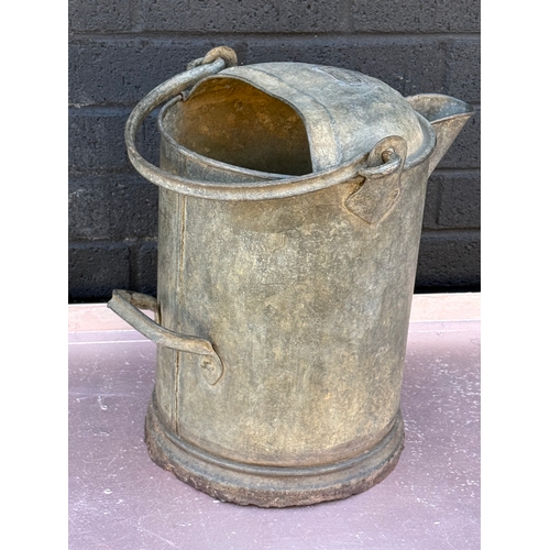 86 - A 3 gallon galvanised milk pale.