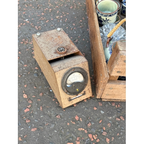 407 - Four potato crates and contents.