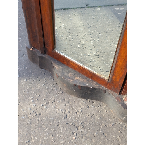 89 - A Victorian walnut mirror back sideboard for restoration, 154cm X 53cm x 212cm