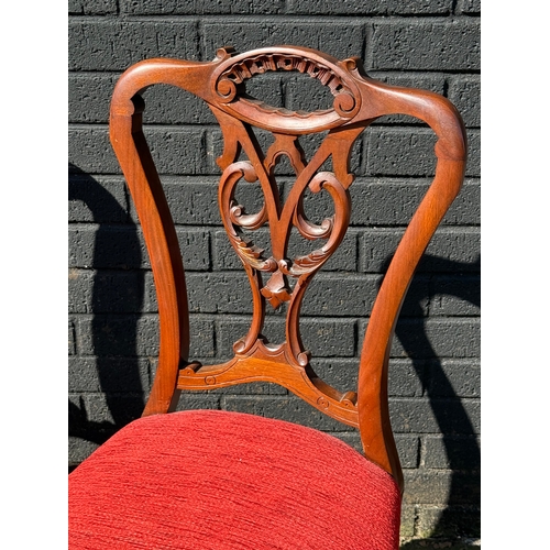 415 - A pair of Edwardian mahogany side chairs
