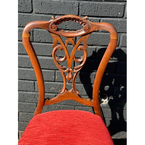 415 - A pair of Edwardian mahogany side chairs