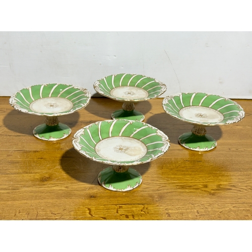 378 - A set of four Victorian dessert compotes.