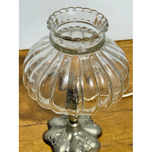 374 - A vintage Gladwin LTD plated table lamp. 28cm.