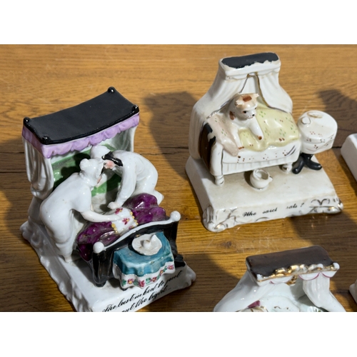 383 - A collection of late 19th century porcelain fairings.