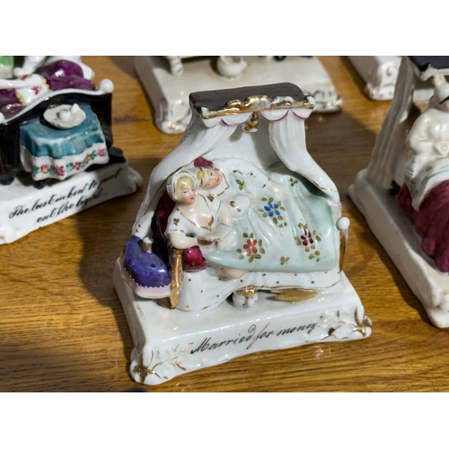 383 - A collection of late 19th century porcelain fairings.