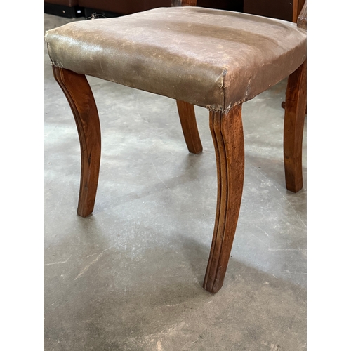 409 - A William IV mahogany bar back chair