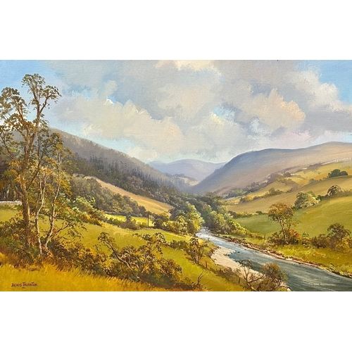 201 - Denis Thornton (1937-1999) A Large Oil on Canvas. Glenshesk River, Co Antrim. 76.5x51cm. Frame 94x68... 