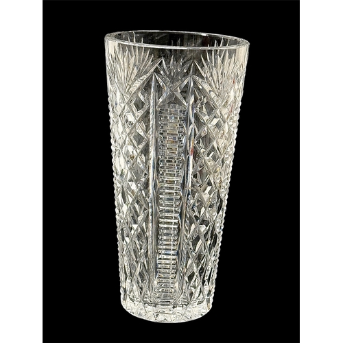 220 - A Waterford Crystal Clare Cut Vase. 20.5cm.