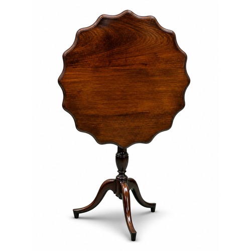 192 - A Georgian Style Mahogany Tilt Top Pedestal Table. C.1890-1910. late 19th/Early 20th.  61.5x66.5cm.