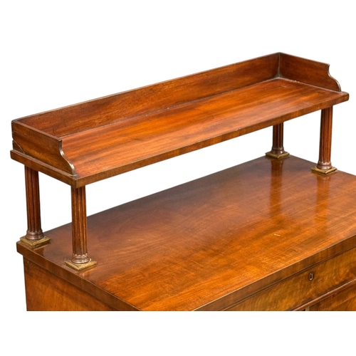 208 - A Small Proportioned Late Regency Mahogany Chiffonier. C.1815-20, Early 19th Century. Gallery back s... 