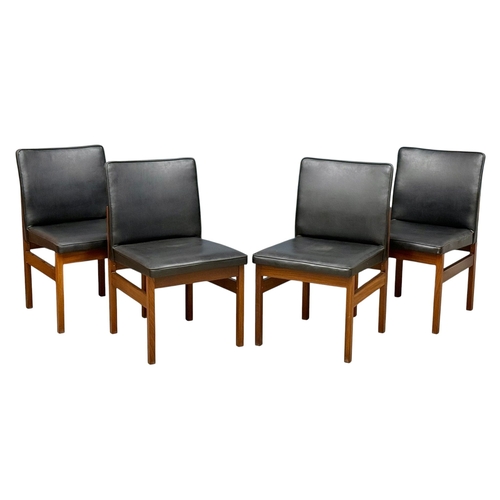 277 - Robert Heritage for Archie Shine, C.1965-70. A Set of Four Teak and Leather Dining Chairs. Designed ... 